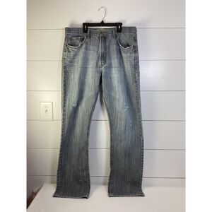 Vintage Wrangler Jeans Men 36x34 /32.5 Relaxed Straight Heavy Distressed Western